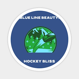 Blue Line Beauty: Hockey Bliss Hockey Magnet